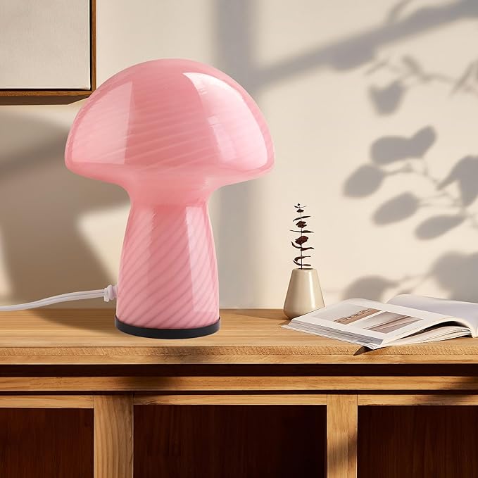 Mushroom Lamp - Coral