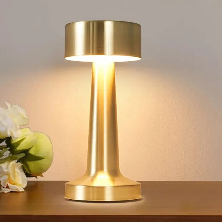 Vintage Bedside Lamp - Amber Elegance