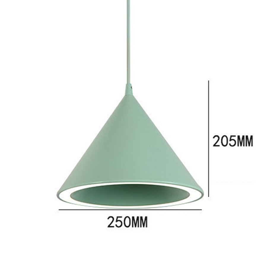 Suspension Luminaire - Charme Vintage - Corps vert de 25 cm